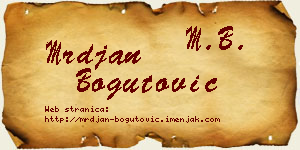 Mrđan Bogutović vizit kartica